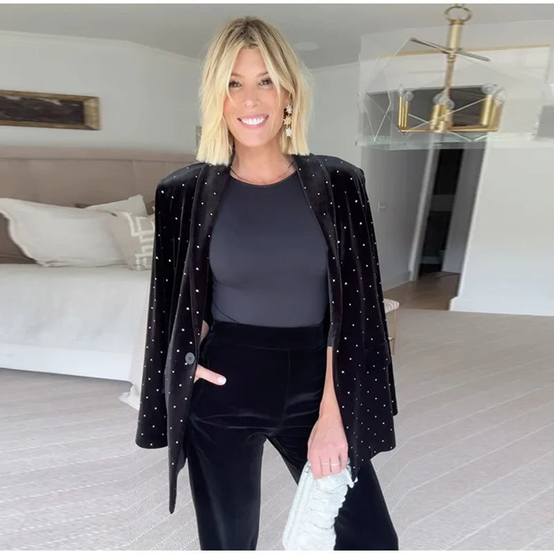Isabella™ | Diamantfløyelsblazer